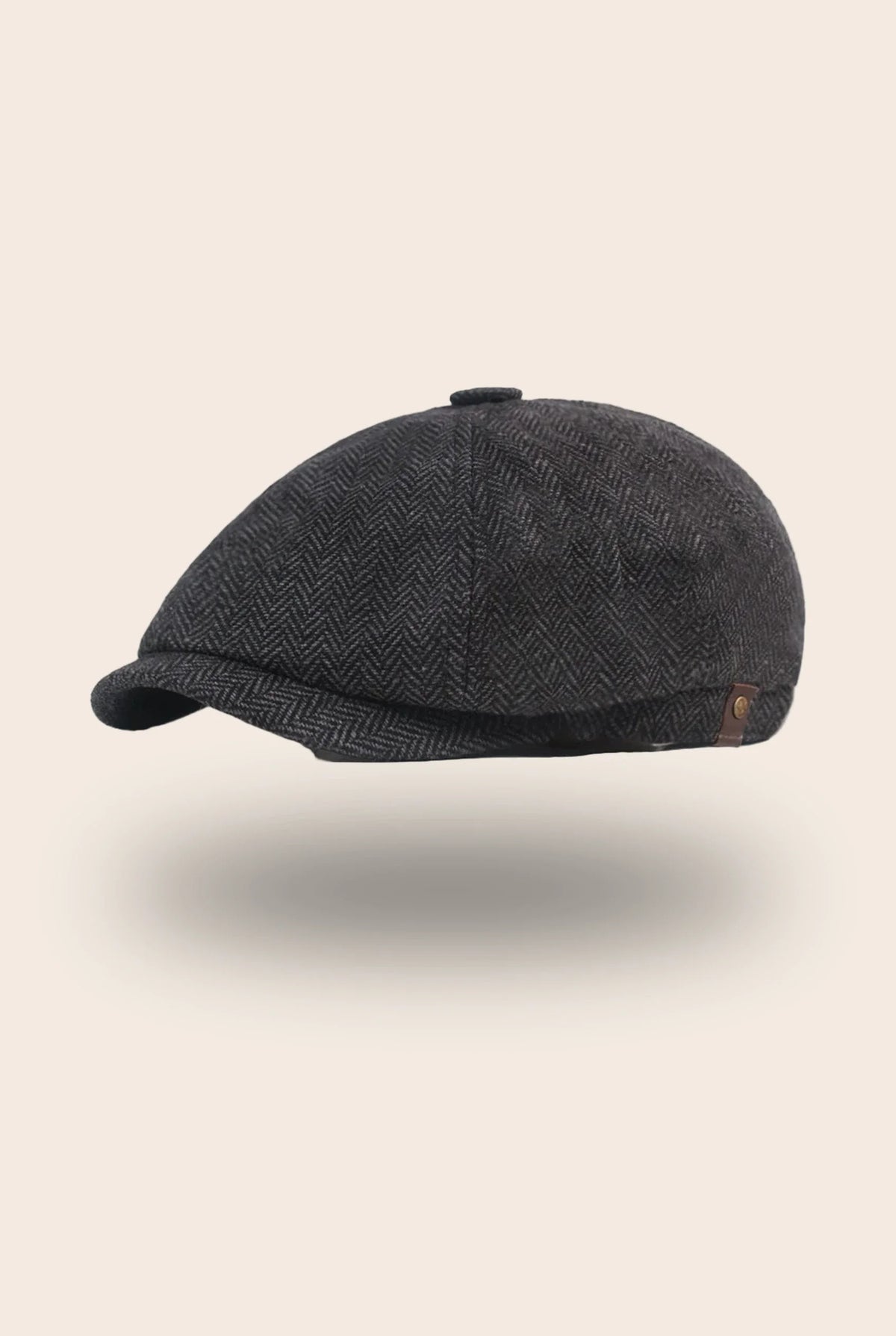 Casquette gavroche chevrons gris foncé
