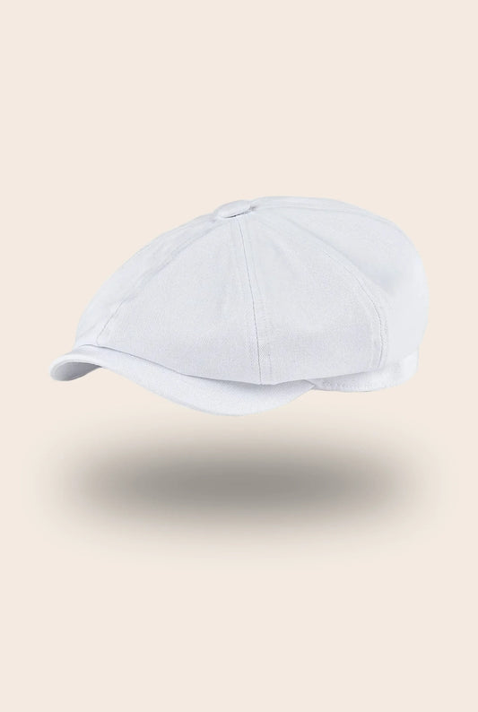 Casquette gavroche coton blanc