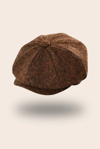 Casquette gavroche femme café chiné