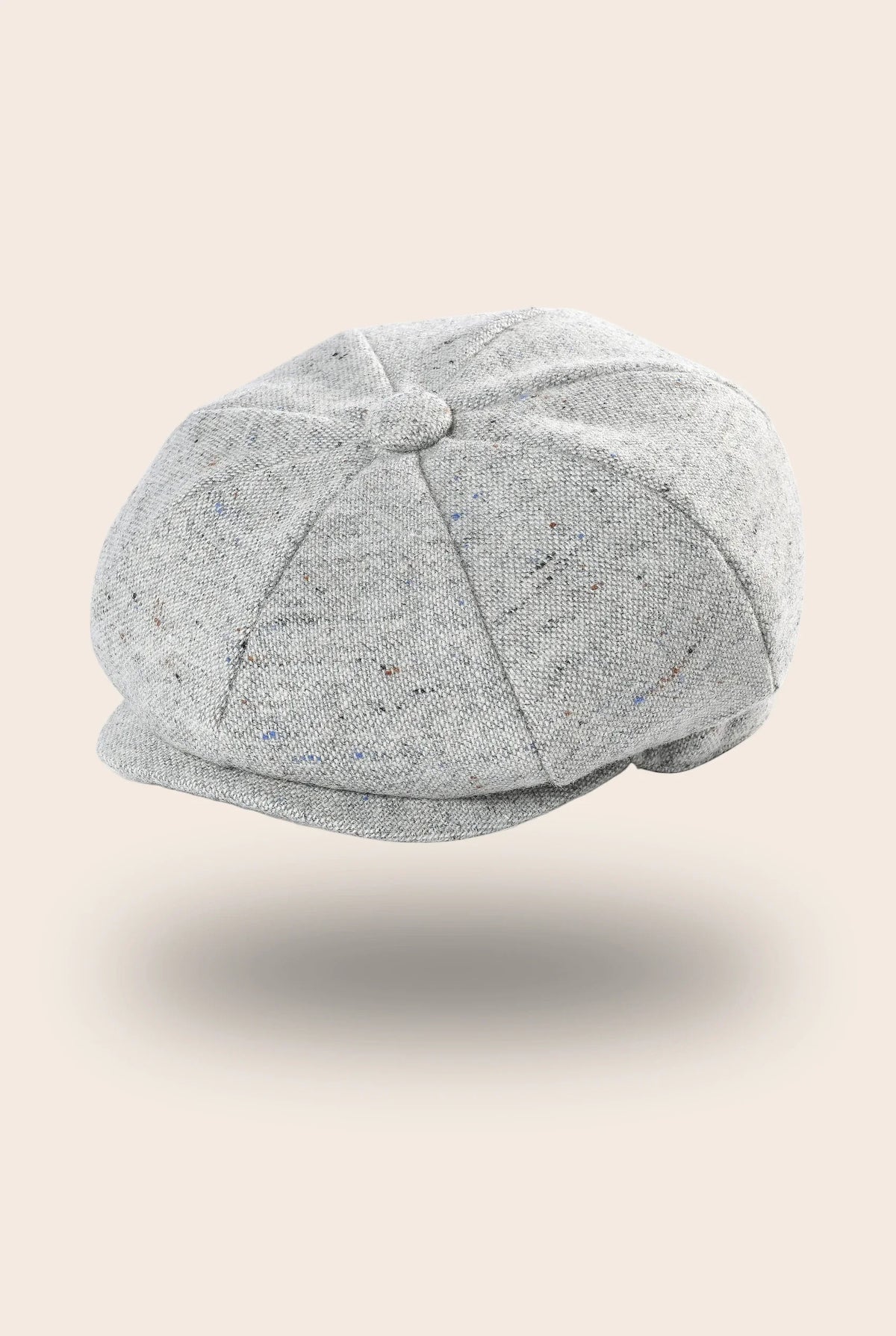 Casquette gavroche femme gris clair chiné