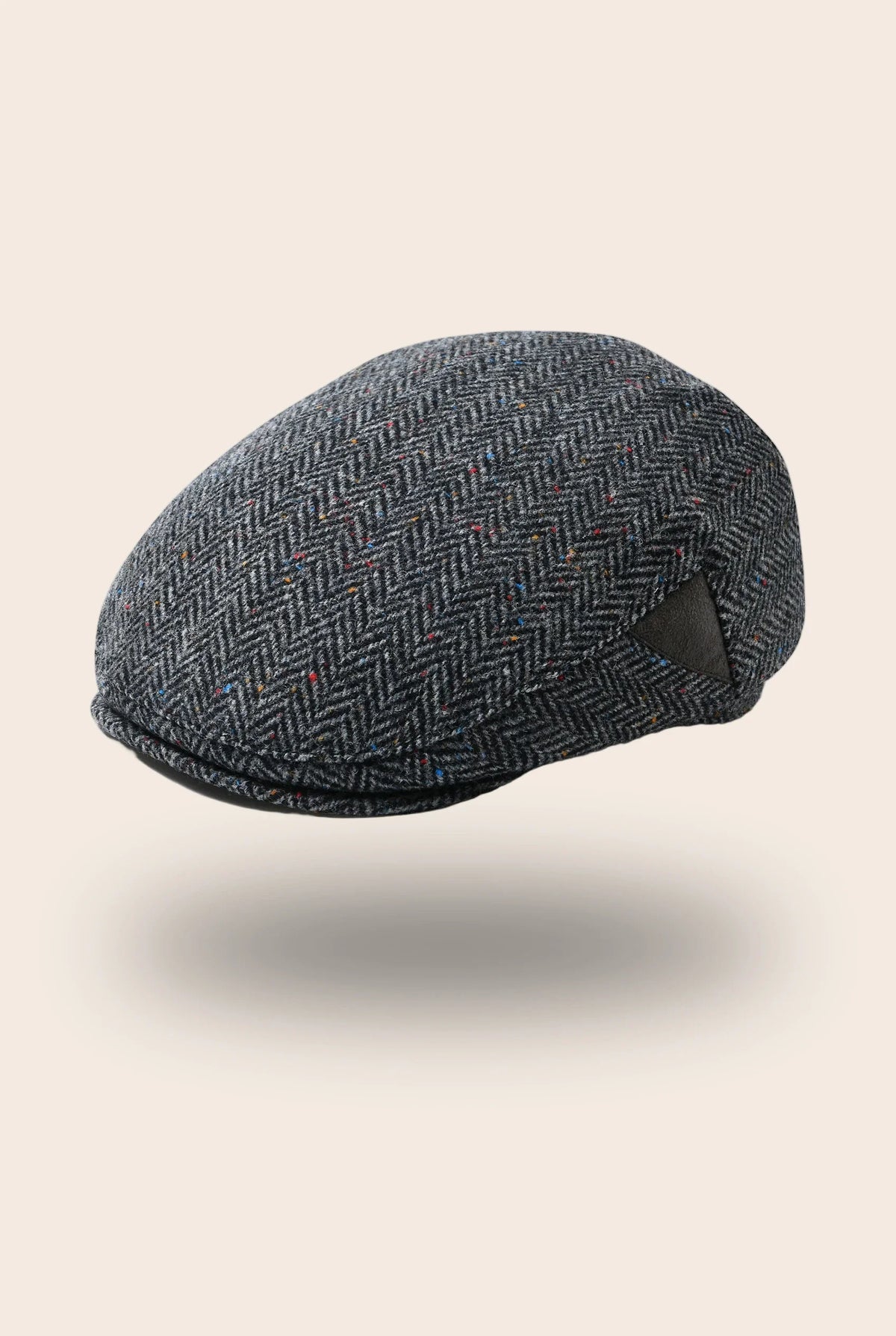 Casquette plate gris chiné