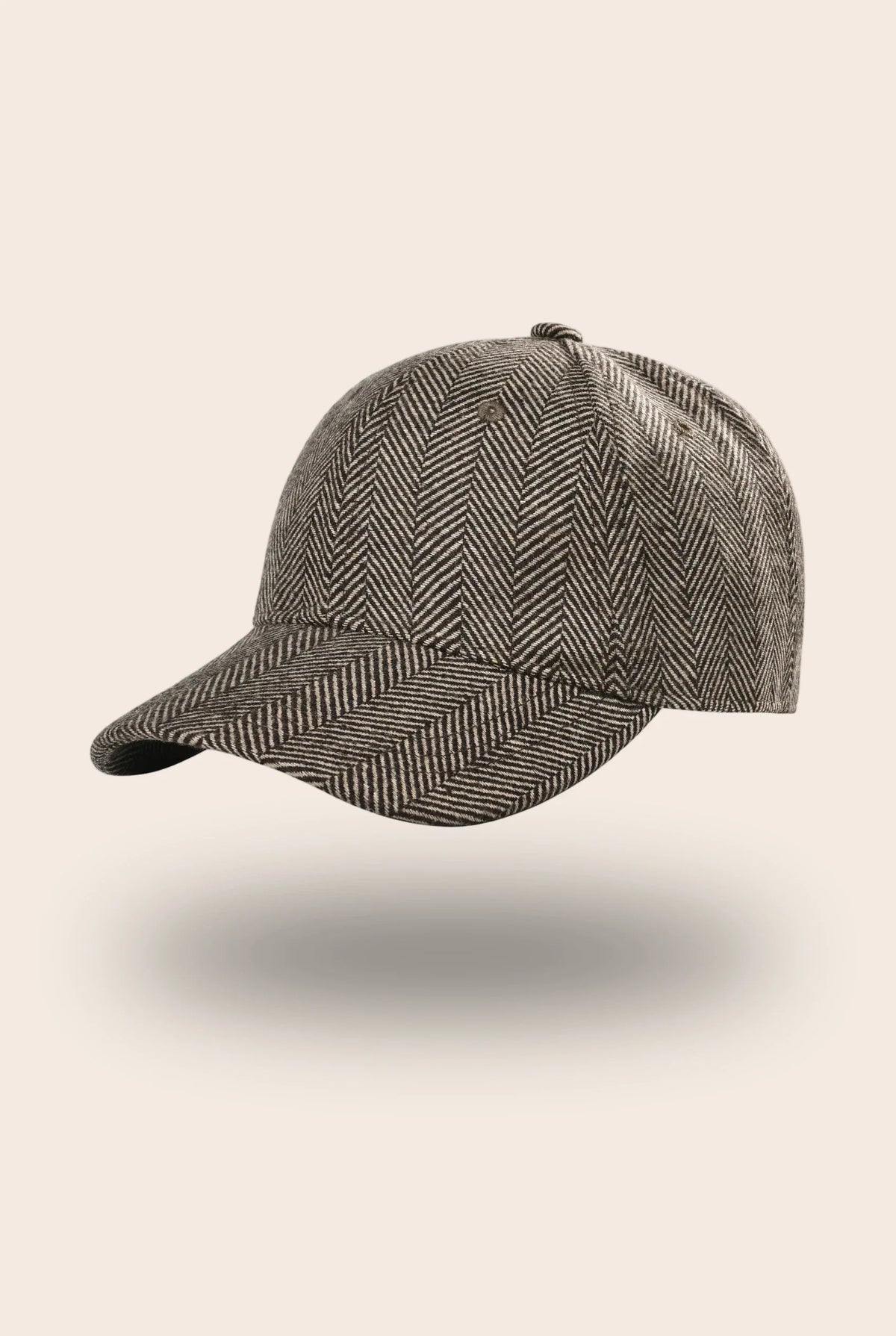 Casquette tweed café chevron