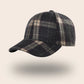 Casquette tweed gris à carreaux