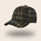 Casquette tweed vert à carreaux