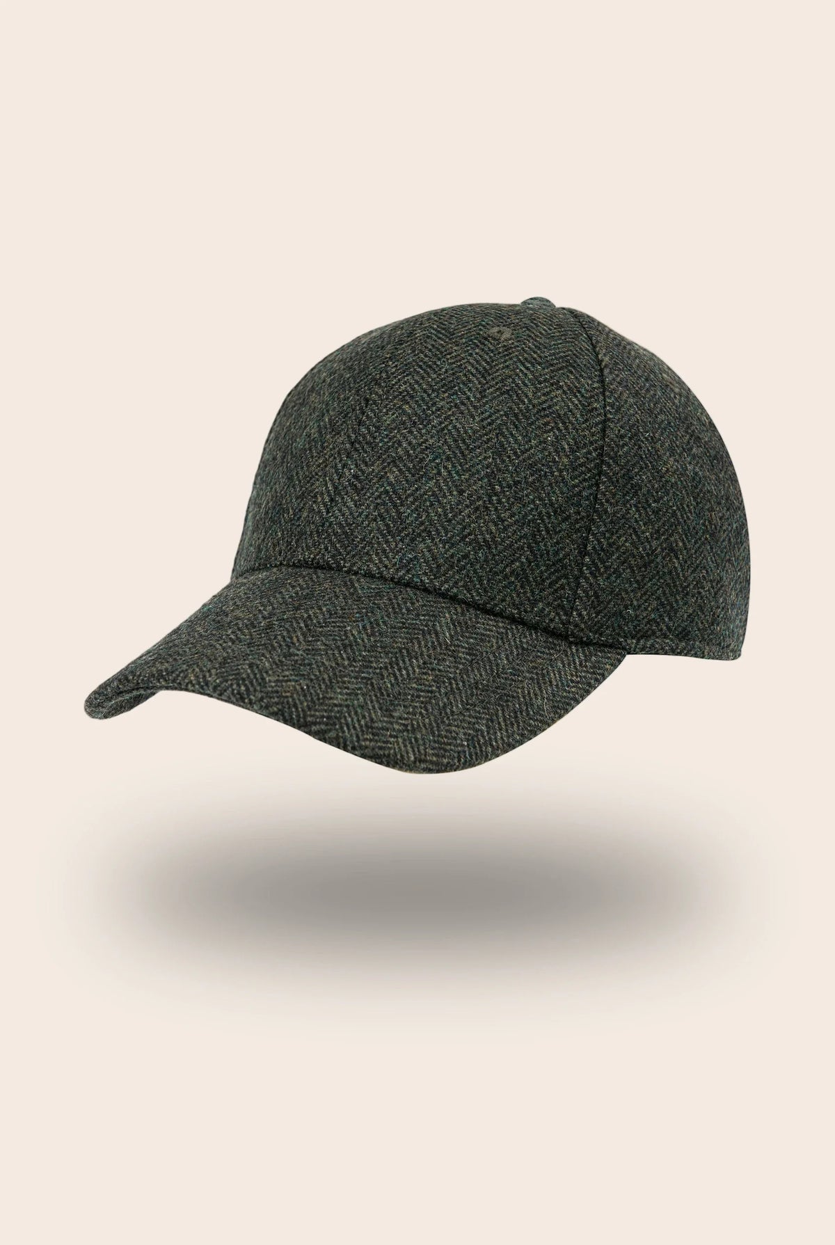 Casquette tweed vert armée