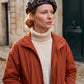Béret léopard gris foncé porté - extérieur