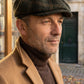 Casquette Gatsby carreaux laine porté - extérieur