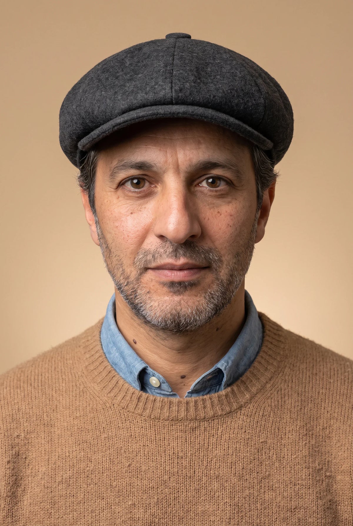 Casquette gavroche homme portée - photo studio